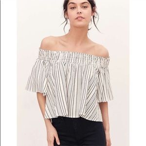 Striped Off the Shoulder Urban Outfitters Top